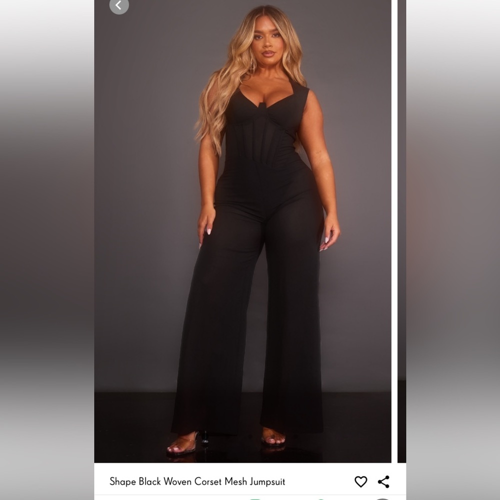 Corset mesh jumpsuit